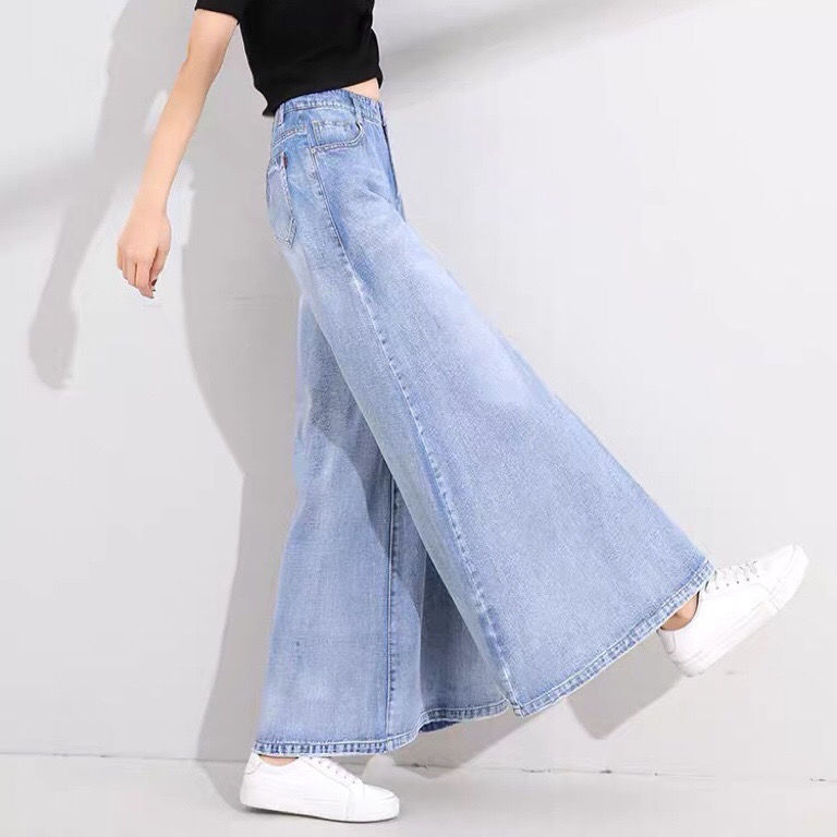 Jupe en jean à jambes larges