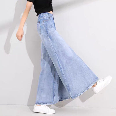 Jupe en jean à jambes larges