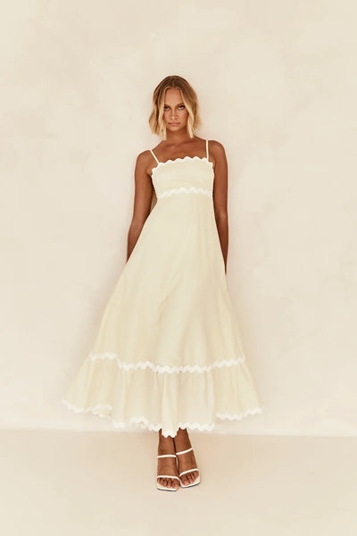Solid Color Beach Maxi Dress
