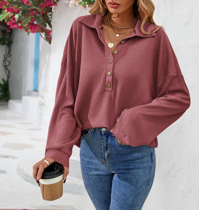 Haut sweat-shirt uni décontracté