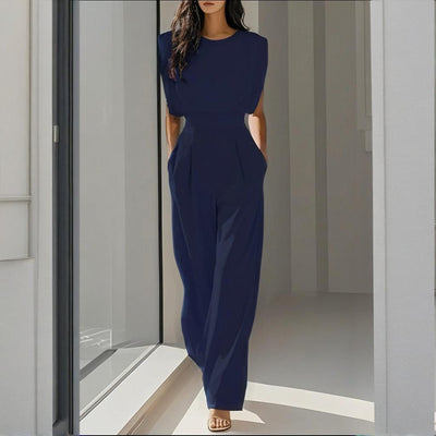 Solid Color Casual Jumpsuit