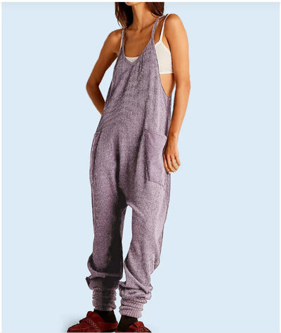 Pantalon à bretelles décontracté