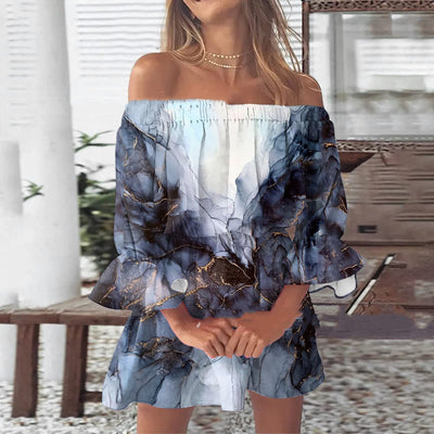 Robe imprimée plissée 