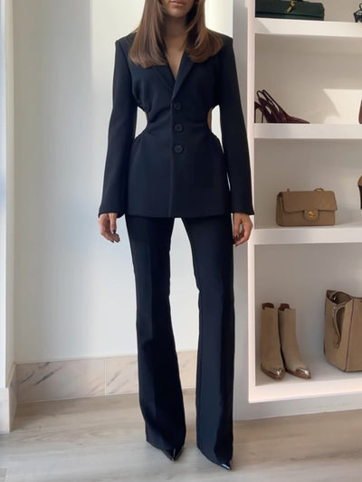 Cutout Blazer Set