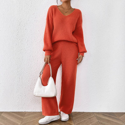 Casual 2-Piece V-Neck Suit