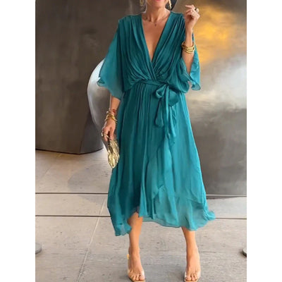 Robe d'été irrégulière nouée