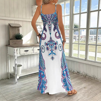 Printed V-Neck Jumpsuit