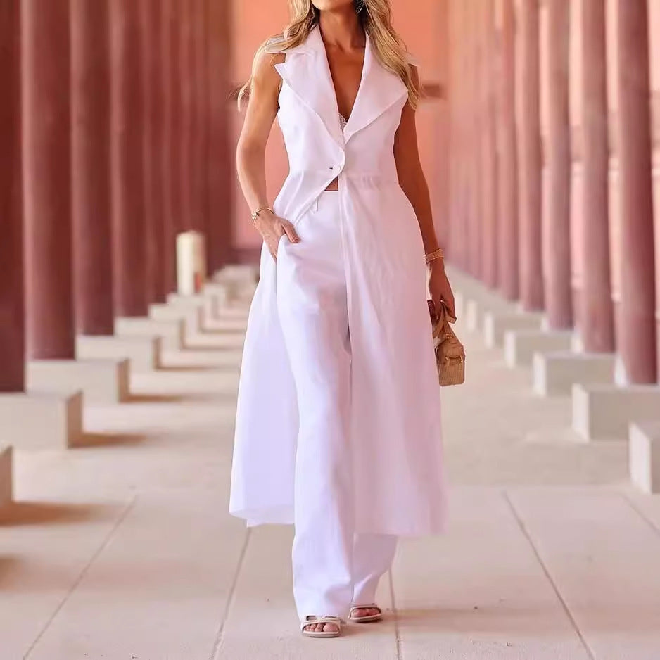Sleeveless Suit Set