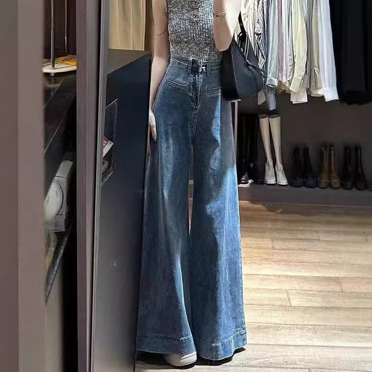 Floor-Length Blue Jeans - Shé Hauté