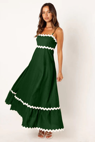 Solid Color Beach Maxi Dress