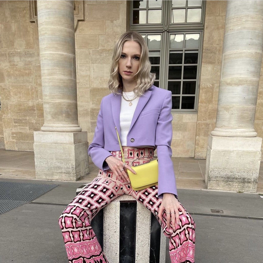 Purple Short Blazer