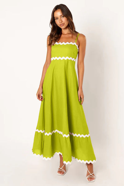 Solid Color Beach Maxi Dress