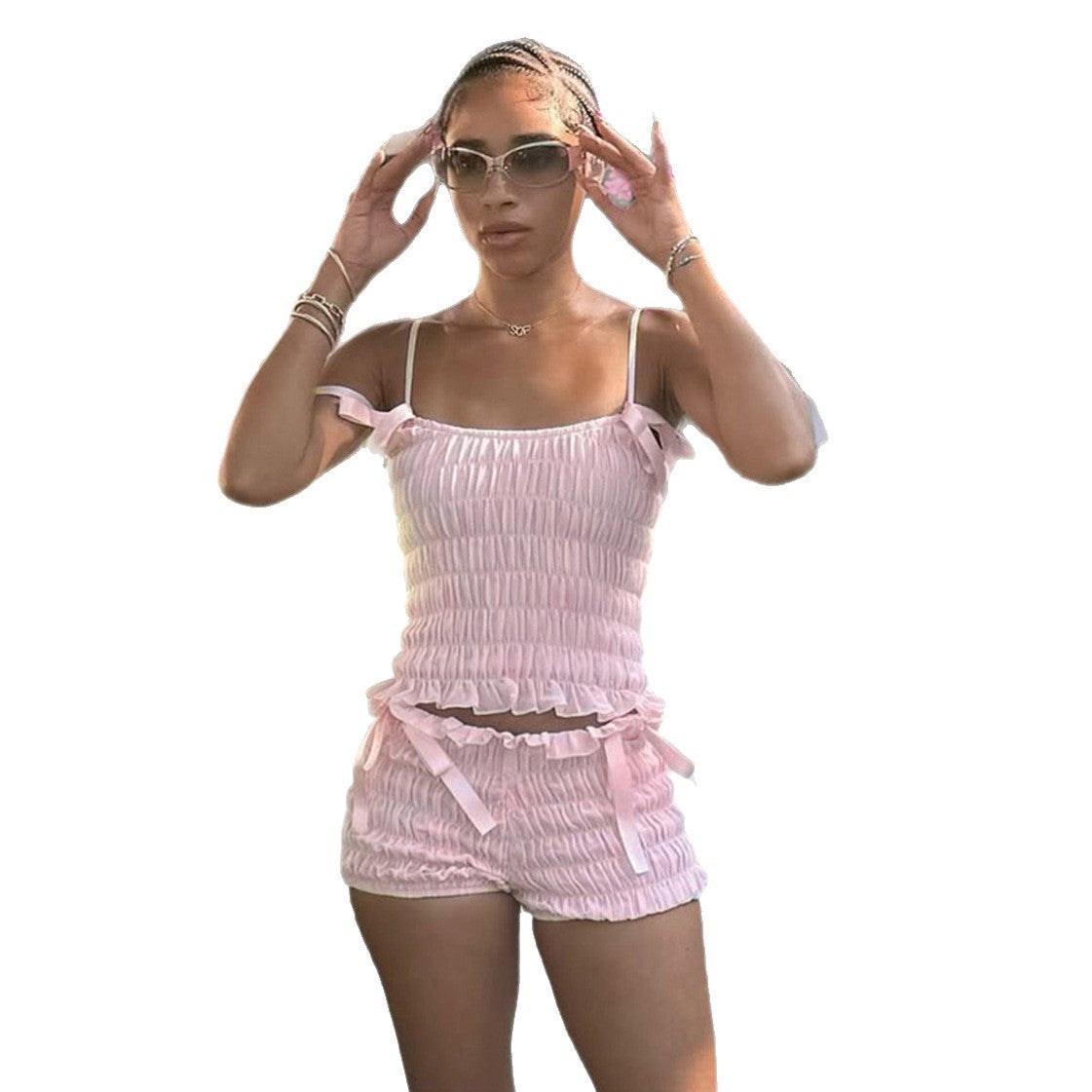 Pleated Shorts Suit