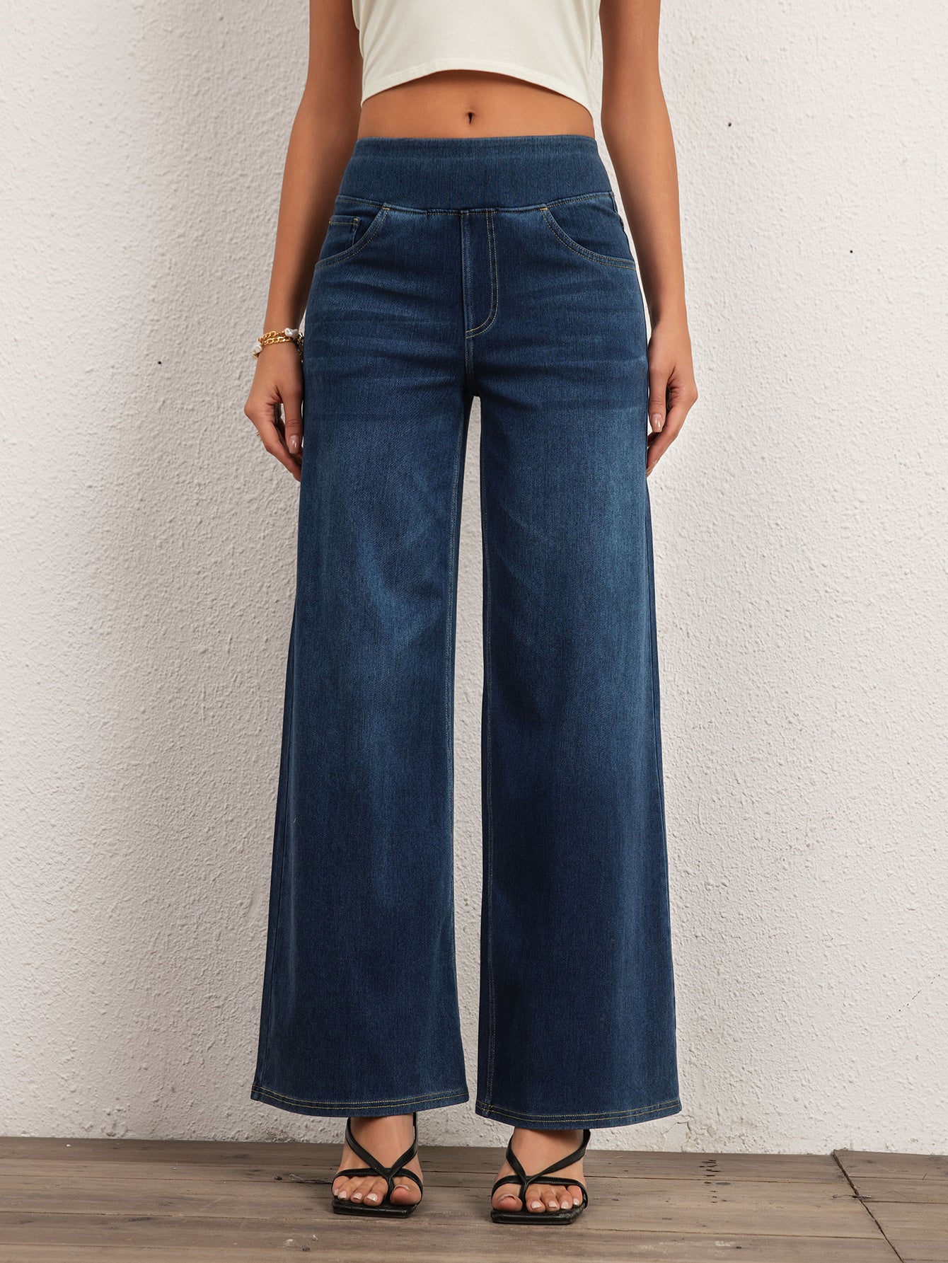 Jean bleu coupe ample
