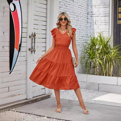 Summer Ruffle Midi Dress