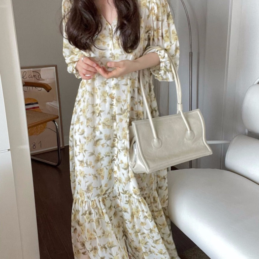 Chiffon Ruffle Dress