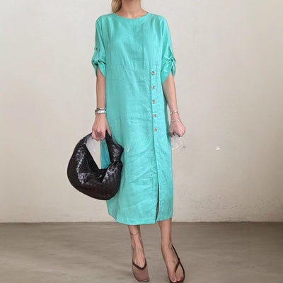 Robe midi boutonnée