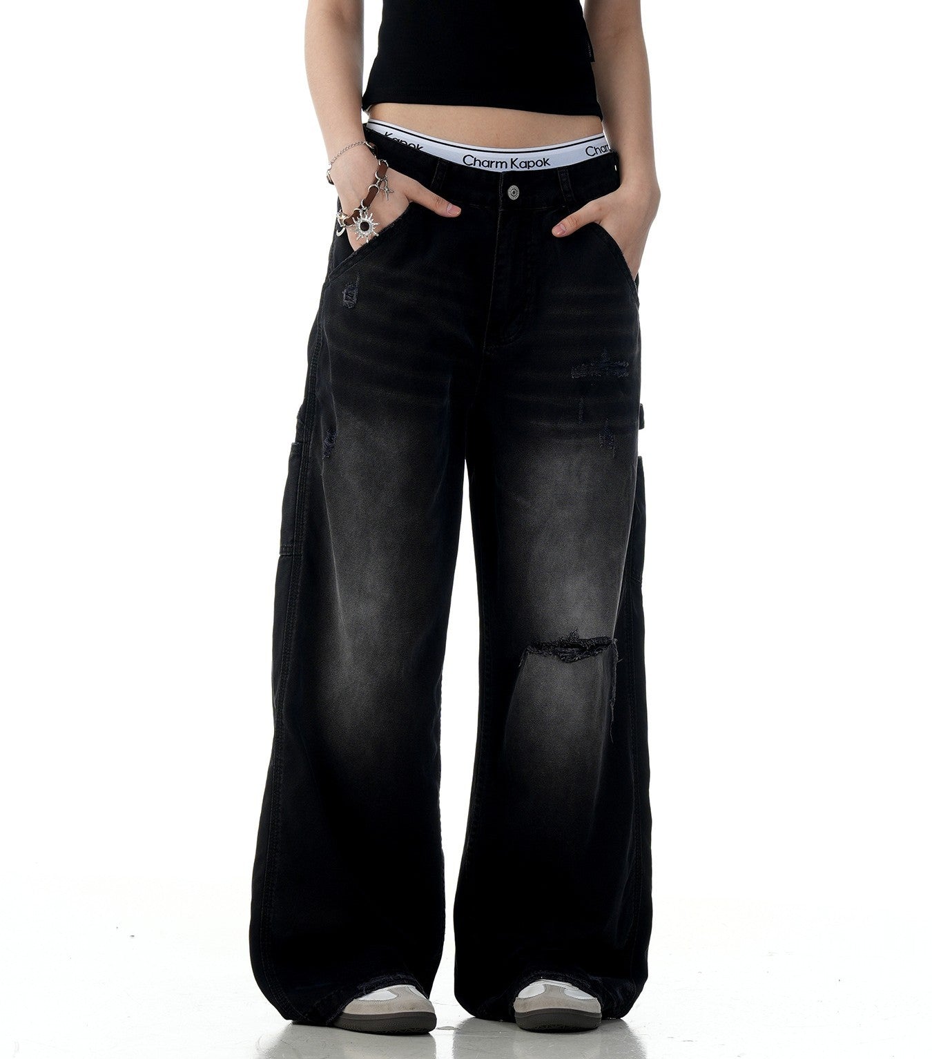 American Retro Tattered Jeans Jeans - Shé Hauté