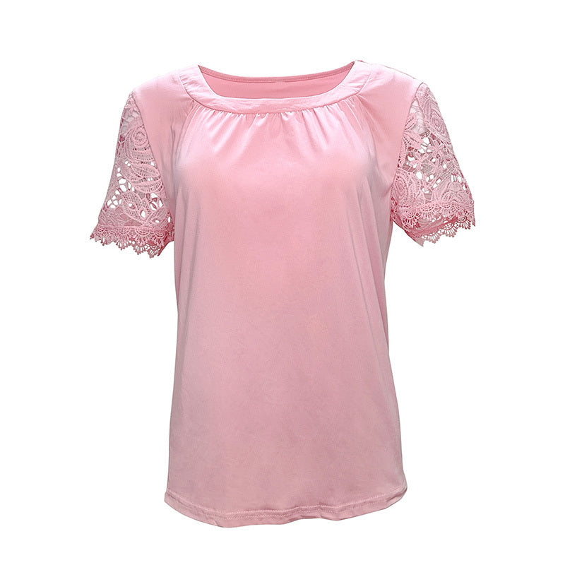 Short Sleeve Lace Top – Women