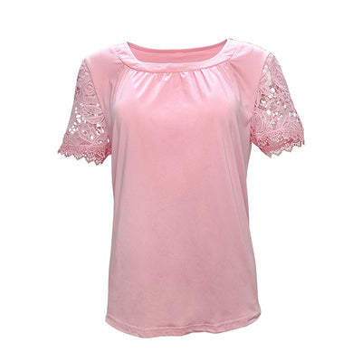 Short Sleeve Lace Top – Women