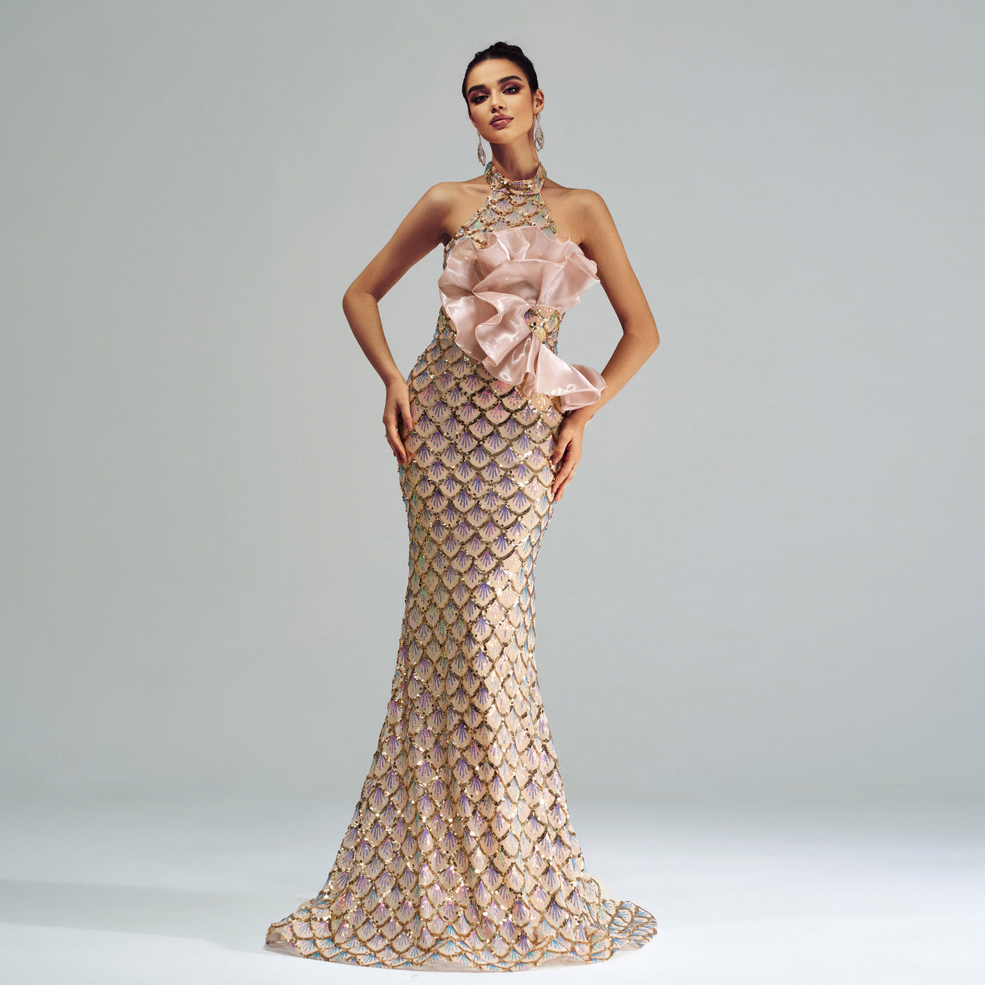 Slimming Sequin Long Dress – Women - Shé Hauté