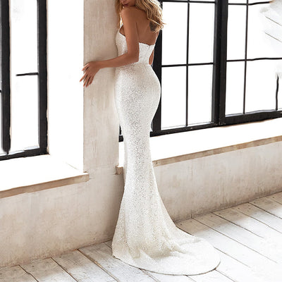 Women's White Sequin Fashion Dress - Shé Hauté