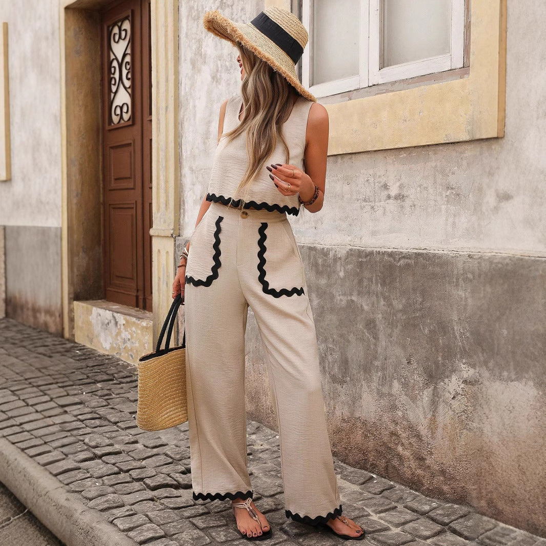 Elegant Lace Pants Set