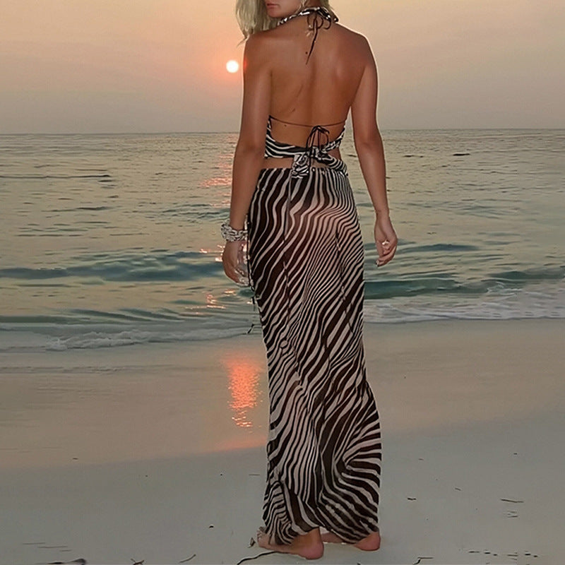 Printed Split Maxi Dress