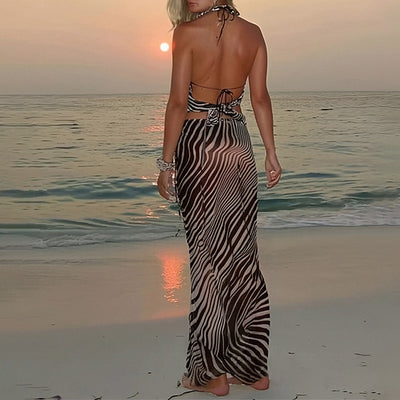 Printed Split Maxi Dress