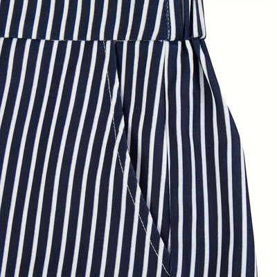 Striped Jacket & Shorts Set