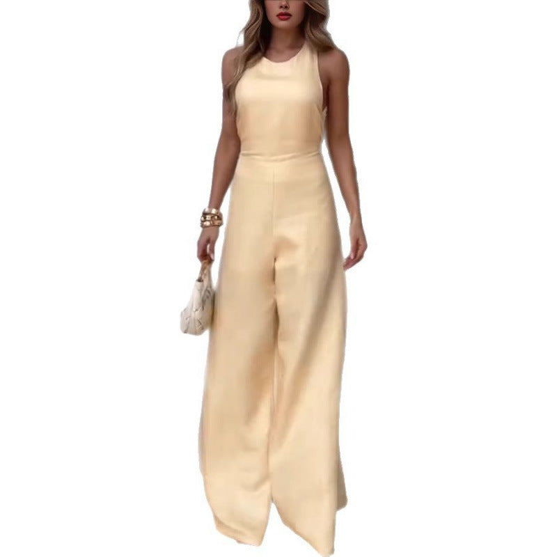 Solid Color Jumpsuit