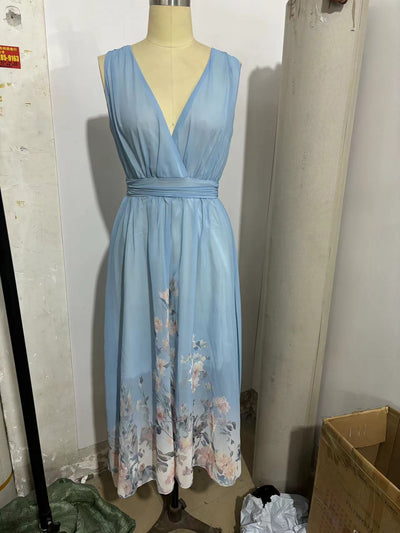 Elegant V-Neck Evening Gown – Women - Shé Hauté
