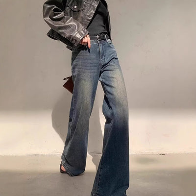 Women's Retro Washed Mop Jeans - Shé Hauté