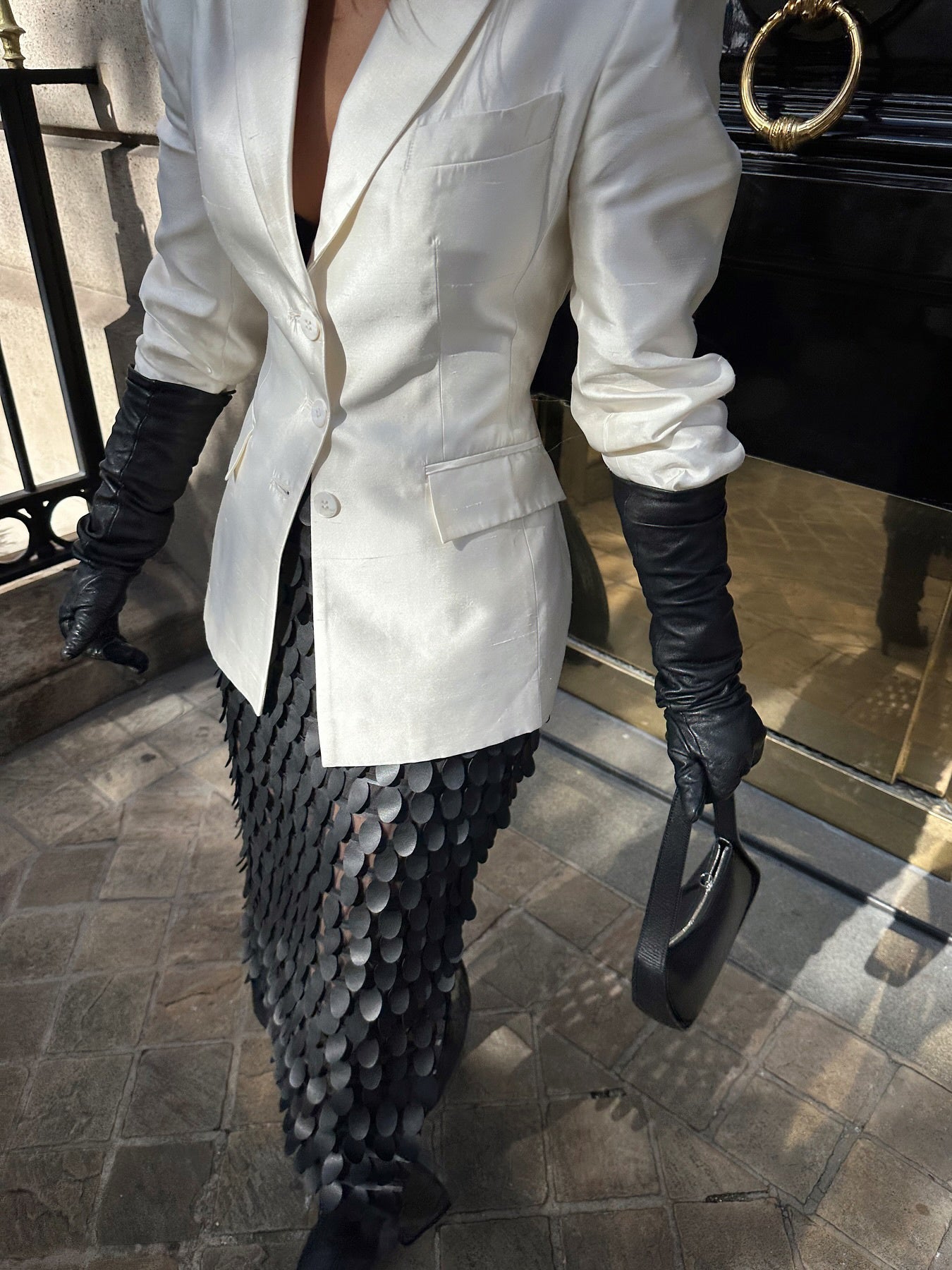 Waisted White Blazer