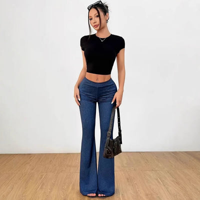 High Waist Bell-Bottom Jeans – Women - Shé Hauté