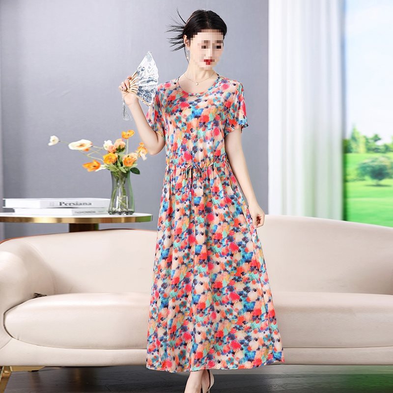 Robe portefeuille fleurie