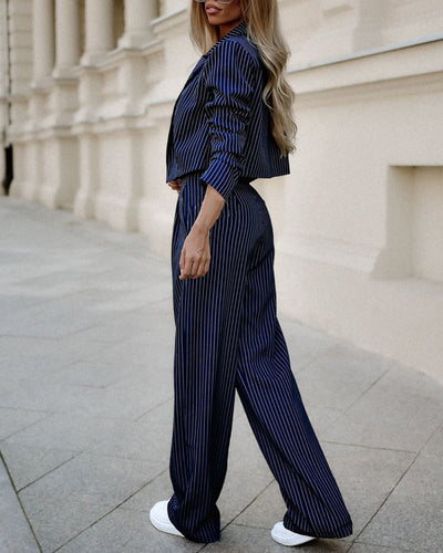 Tenue de printemps à rayures