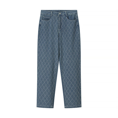 Women's Stylish Diamond Pattern Trousers - Shé Hauté