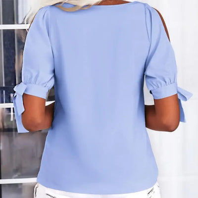 Women's Cold Shoulder Tie Tops