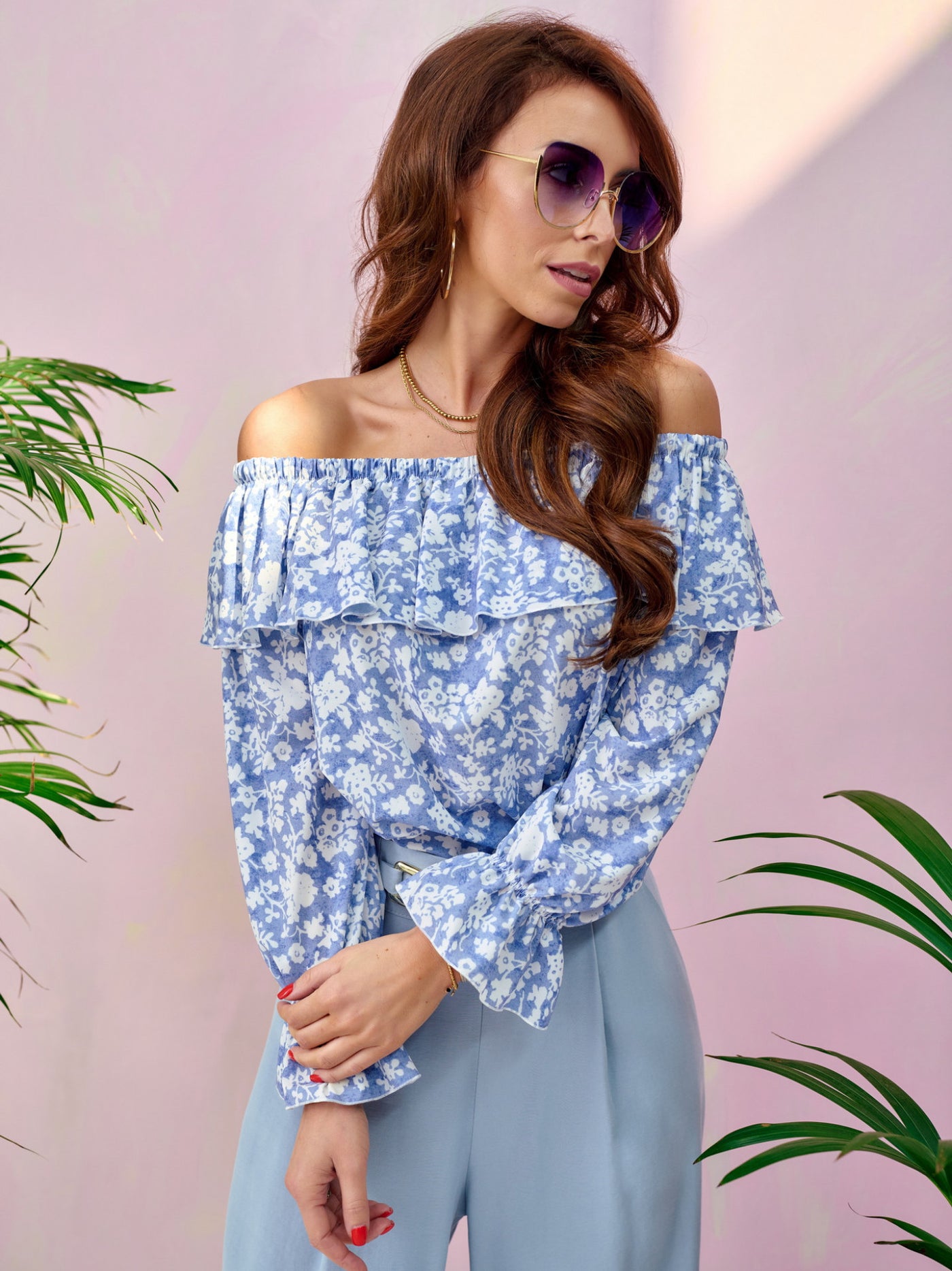 Ruffle Off Shoulder Top