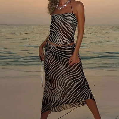 Printed Split Maxi Dress