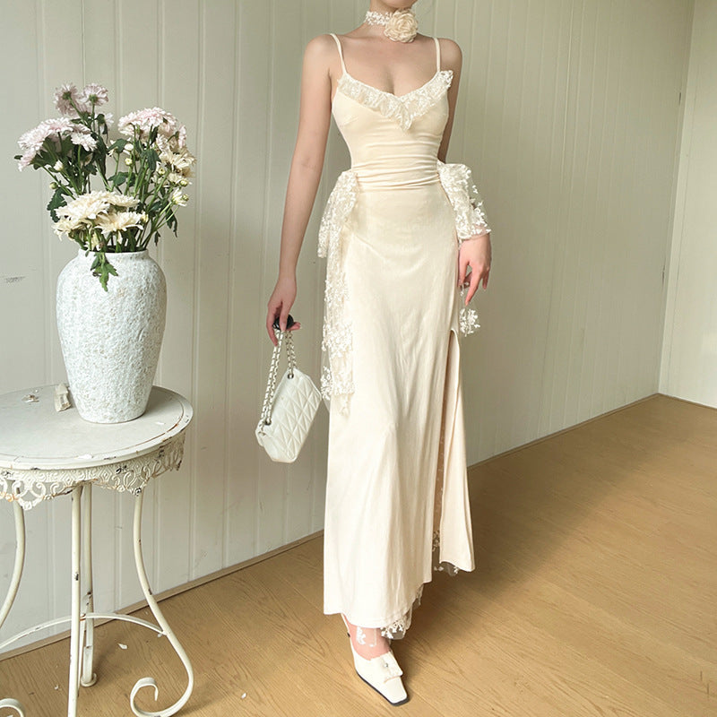 Lace Slit Dress