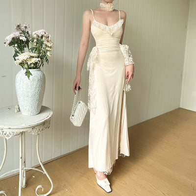 Lace Slit Dress