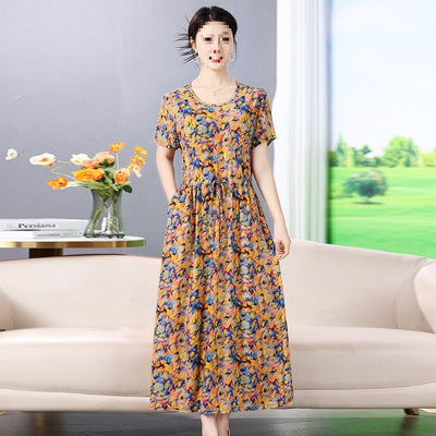 Robe portefeuille fleurie