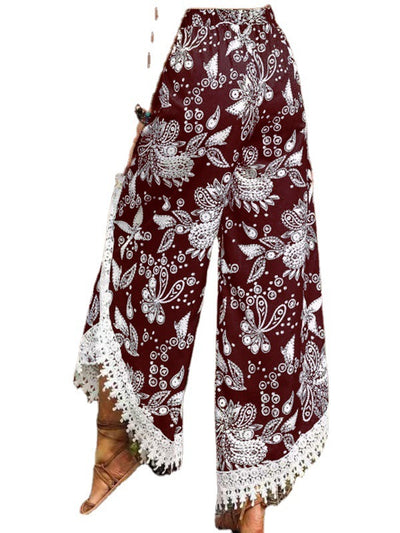 Pantalon décontracté en dentelle
