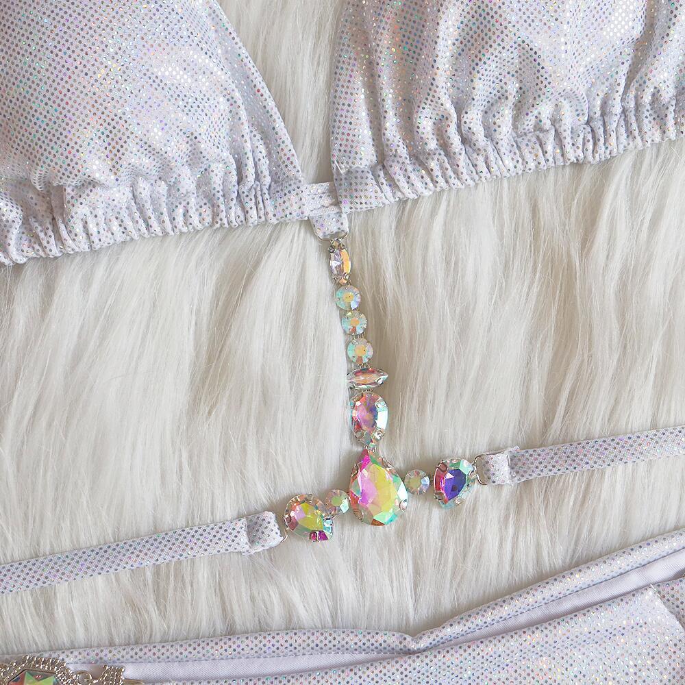 Ensemble bikini dos nu à paillettes