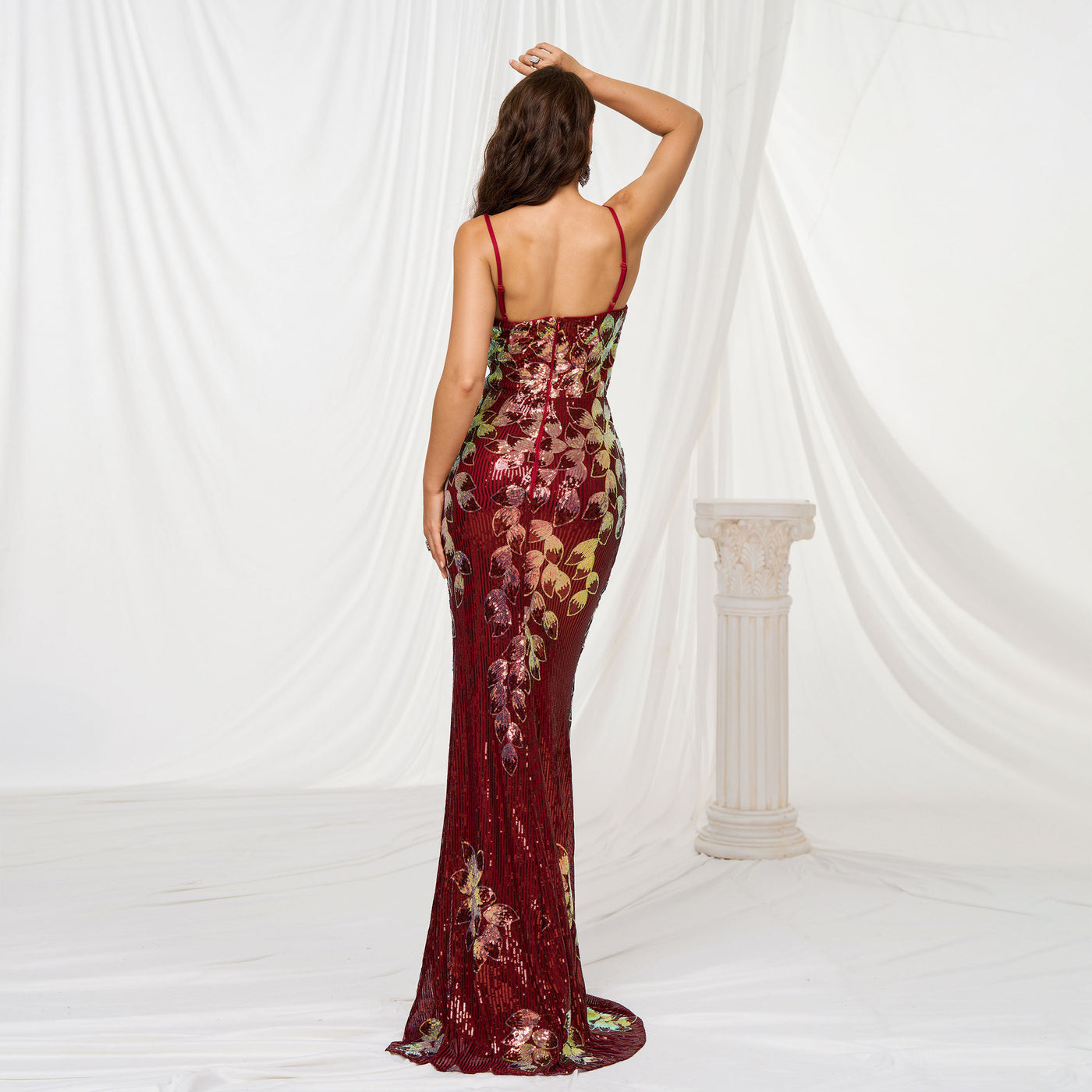 Off-Shoulder Sequin Evening Dress - Shé Hauté