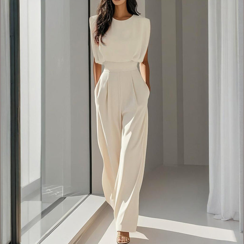 Solid Color Casual Jumpsuit