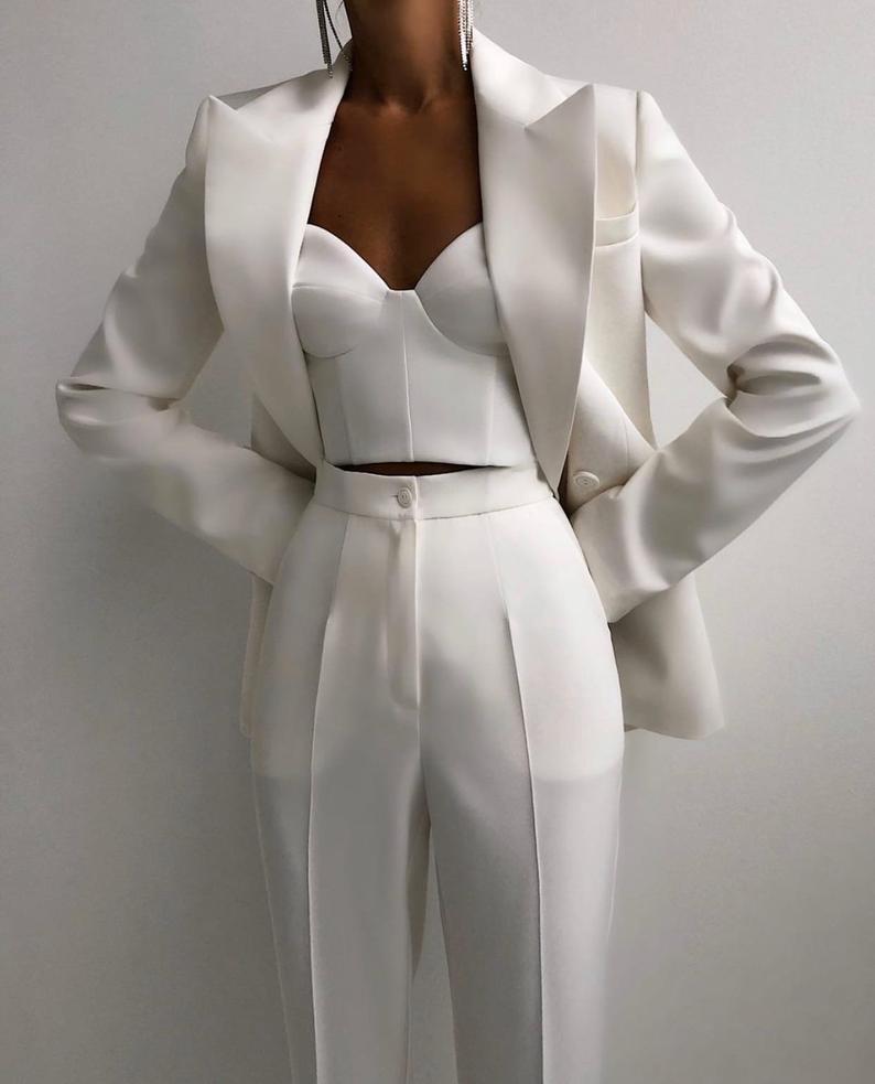 Blazer à revers pour femme