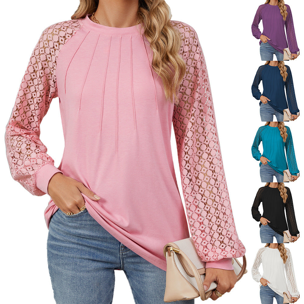 Round Neck Lace T-Shirt